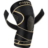 Jointwell copper-coloured knitted compression knee brace with two adjustable straps